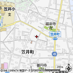 静岡県浜松市中央区笠井町510周辺の地図