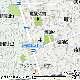 兵庫県伊丹市堀池4丁目8周辺の地図