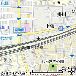 静岡県掛川市上張474周辺の地図