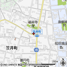 静岡県浜松市中央区笠井町257周辺の地図