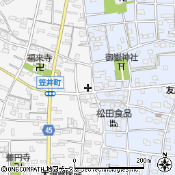 静岡県浜松市中央区笠井町32周辺の地図