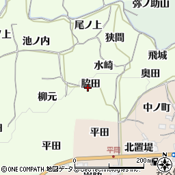 京都府木津川市加茂町例幣脇田周辺の地図
