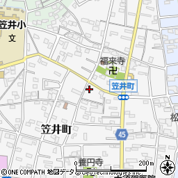 静岡県浜松市中央区笠井町366-4周辺の地図