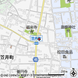 静岡県浜松市中央区笠井町148周辺の地図
