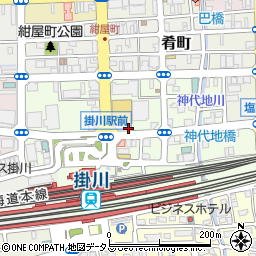 静岡県掛川市駅前7-17周辺の地図