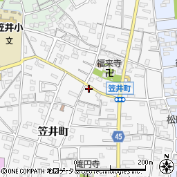 静岡県浜松市中央区笠井町366-2周辺の地図