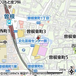豊中市立　中央公民館周辺の地図