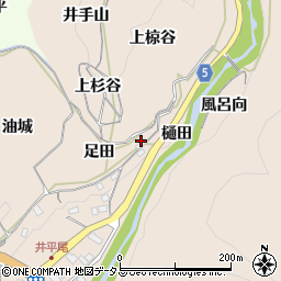 京都府木津川市加茂町井平尾（足田）周辺の地図