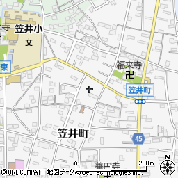静岡県浜松市中央区笠井町509周辺の地図