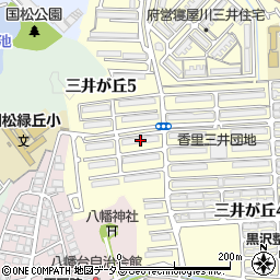 府公社香里三井団地Ａ－９６棟周辺の地図