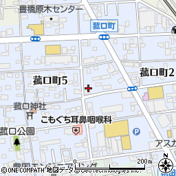 愛知県豊橋市菰口町周辺の地図
