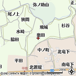 京都府木津川市加茂町例幣奥田周辺の地図