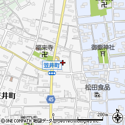 静岡県浜松市中央区笠井町150周辺の地図
