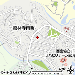 兵庫県西宮市鷲林寺南町周辺の地図