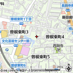 大阪府豊中市曽根東町周辺の地図