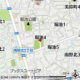 兵庫県伊丹市堀池4丁目周辺の地図