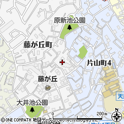 大阪府吹田市藤が丘町14-21周辺の地図