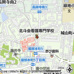 大阪府豊中市城山町周辺の地図
