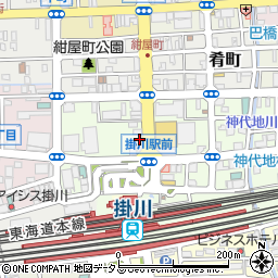 静岡県掛川市駅前4-3周辺の地図