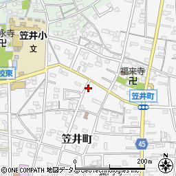 静岡県浜松市中央区笠井町500周辺の地図