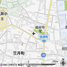 静岡県浜松市中央区笠井町367周辺の地図