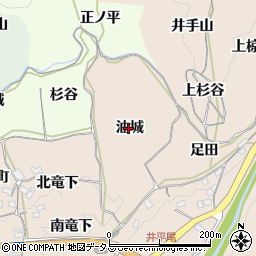 京都府木津川市加茂町井平尾油城周辺の地図