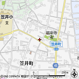 静岡県浜松市中央区笠井町419周辺の地図