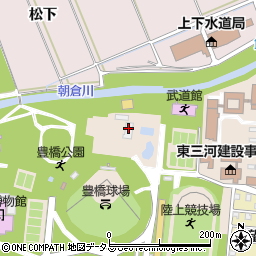 豊橋市役所綜合運動場　管理事務所周辺の地図