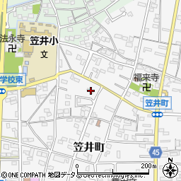 静岡県浜松市中央区笠井町489周辺の地図