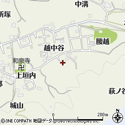 京都府木津川市山城町平尾越中谷78周辺の地図