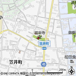 静岡県浜松市中央区笠井町252周辺の地図