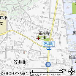 静岡県浜松市中央区笠井町368周辺の地図