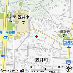 静岡県浜松市中央区笠井町495周辺の地図