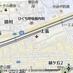 静岡県掛川市上張254周辺の地図