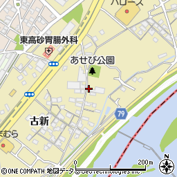 兵庫県高砂市米田町古新周辺の地図