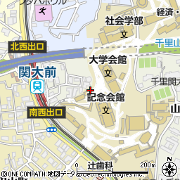関西大学　授業支援グループ授業支援ステーション第１学舎周辺の地図