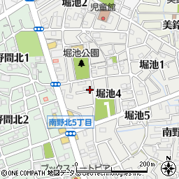 兵庫県伊丹市堀池周辺の地図