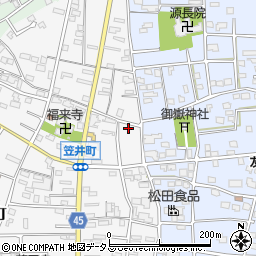 静岡県浜松市中央区笠井町28周辺の地図