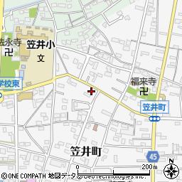 静岡県浜松市中央区笠井町499周辺の地図