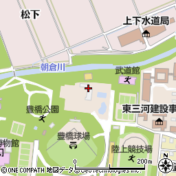 豊橋市民プール周辺の地図