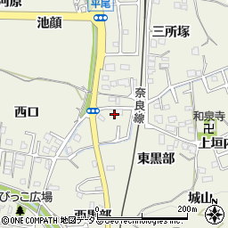 京都府木津川市山城町平尾城垣内周辺の地図