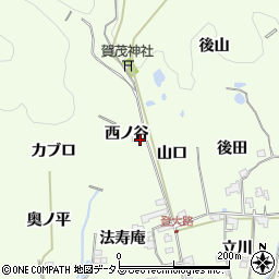 京都府木津川市加茂町例幣西ノ谷周辺の地図