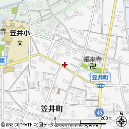 静岡県浜松市中央区笠井町420周辺の地図