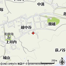 京都府木津川市山城町平尾越中谷80-3周辺の地図