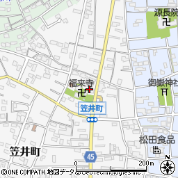 静岡県浜松市中央区笠井町249周辺の地図