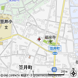 静岡県浜松市中央区笠井町415周辺の地図