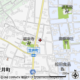 静岡県浜松市中央区笠井町158周辺の地図
