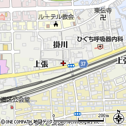 静岡県掛川市上張278周辺の地図