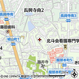 〒561-0803 大阪府豊中市城山町の地図