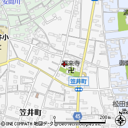静岡県浜松市中央区笠井町370周辺の地図